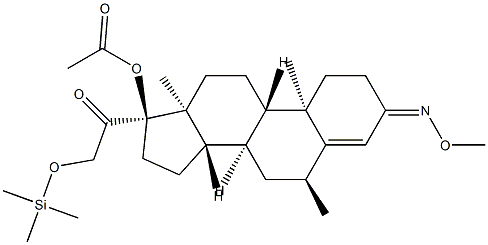 17-Acetoxy-3-methoxyimino-6α-methyl-21-[(trimethylsilyl)oxy]pregn-4-en-20-one,74312-90-6,结构式