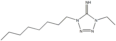 5H-Tetrazol-5-imine,1-ethyl-1,4-dihydro-4-octyl-(9CI) Structure