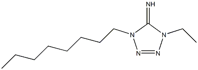 5H-Tetrazol-5-imine,1-ethyl-1,4-dihydro-4-octyl-(9CI),743385-14-0,结构式