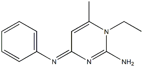 2-Pyrimidinamine,1-ethyl-1,4-dihydro-6-methyl-4-(phenylimino)-(9CI) Structure