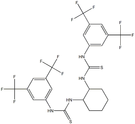 Ｎ,Ｎ′-(1Ｒ,2Ｒ)-1,2-シクロヘキサンジイルビス[Ｎ′-[3,5-ビス(トリフルオロメチル)フェニル]チオウレア] 化学構造式