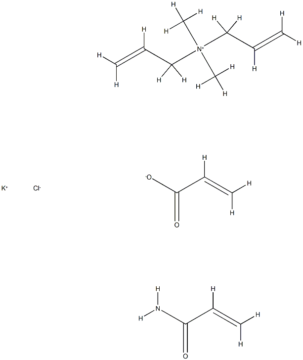 Acrylamide-dimethylallyl ammonium chloride-potassium acrylate terpolymer Struktur
