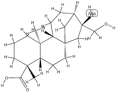 ENT-16Α17-二羟基贝壳杉烷-18-羧酸, 74365-74-5, 结构式