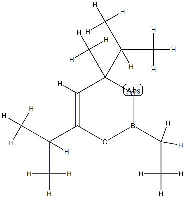 2-Ethyl-4-methyl-4,6-bis(1-methylethyl)-4H-1,3,2-dioxaborin 结构式