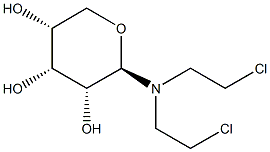 (Bis(chloro-2 ethyl)amino)-1-desoxy-1 beta-D-ribopyrannose [French] 结构式