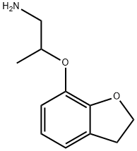 1-Propanamine,2-[(2,3-dihydro-7-benzofuranyl)oxy]-(9CI) 化学構造式