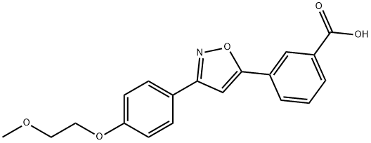 3-(3-(4-(2-Methoxyethoxy)phenyl)isoxazol-5-yl)benzoic acid Structure