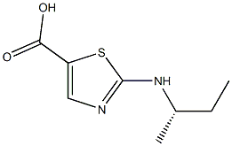 5-Thiazolecarboxylicacid,2-[[(1S)-1-methylpropyl]amino]-(9CI) Struktur