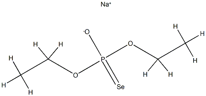 Selenophosphoric acid O,O-diethyl Se-sodium salt,7452-29-1,结构式