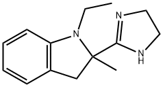 1H-Indole,2-(4,5-dihydro-1H-imidazol-2-yl)-1-ethyl-2,3-dihydro-2-methyl-(9CI) 化学構造式