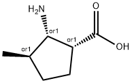 Cyclopentanecarboxylic acid, 2-amino-3-methyl-, (1R,2S,3R)-rel- (9CI) Structure
