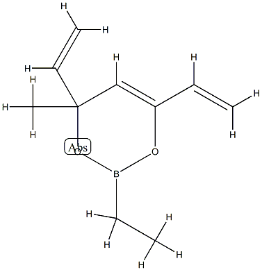 4,6-Diethenyl-2-ethyl-4-methyl-4H-1,3,2-dioxaborin 结构式