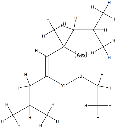 2-Ethyl-4-methyl-4,6-bis(2-methylpropyl)-4H-1,3,2-dioxaborin 结构式