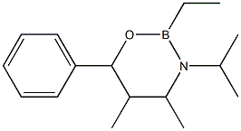 2-エチルテトラヒドロ-4,5-ジメチル-3-(1-メチルエチル)-6-フェニル-2H-1,3,2-オキサザボリン 化学構造式