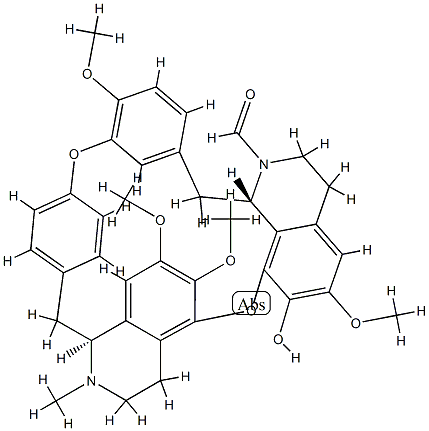 7-ヒドロキシ-6,6',7',12-テトラメトキシ-2'-メチルタリダサン-15,15'-ジオン 化学構造式