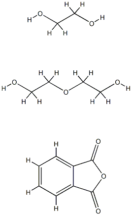 1,3-异苯并呋喃二酮与1,2-乙二醇和2,2'-氧-双(乙醇)的聚合物 结构式