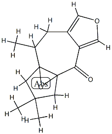 6,7,8,9-Tetrahydro-6,6,8-trimethyl-4H,5H-4a,7a-epoxyazuleno[5,6-c]furan-4-one Struktur