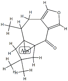 6,7,8,9-Tetrahydro-6,6,8-trimethyl-4H,5H-4a,7a-epoxyazuleno[5,6-c]furan-4-one 结构式