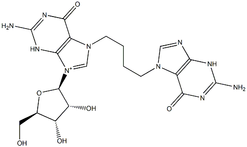 1-(7-guanyl)-4-(7-guanosinyl)butane Structure