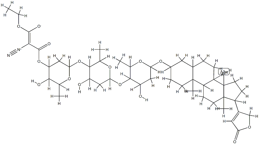 3'''-diazomalonyldigitoxin 结构式