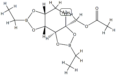 2-O,3-O:4-O,5-O-Bis(ethylboranediyl)-β-D-fructopyranose 1-acetate,74779-80-9,结构式