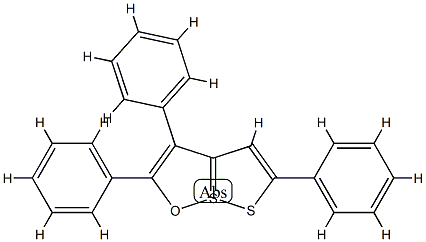 2,3,5-Triphenyl[1,2]dithiolo[1,5-b][1,2]oxathiole-7-SIV Struktur