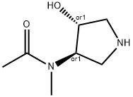 Acetamide, N-[(3R,4R)-4-hydroxy-3-pyrrolidinyl]-N-methyl-, rel- (9CI) Structure