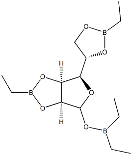 1-O-(Diethylboryl)-2-O,3-O:5-O,6-O-bis(ethylboranediyl)-β-L-gulofuranose,74841-63-7,结构式