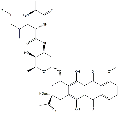 alanylleucyl-daunorubicin 化学構造式