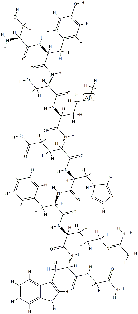 ACTH amide (1-10), Phe(7)-,74873-14-6,结构式
