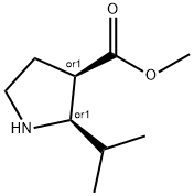 3-Pyrrolidinecarboxylicacid,2-(1-methylethyl)-,methylester,(2R,3R)-rel-(9CI) 结构式