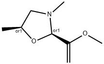 Oxazolidine, 2-(1-methoxyethenyl)-3,5-dimethyl-, (2R,5S)-rel- (9CI) 结构式