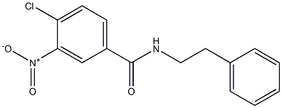 4-chloro-3-nitro-N-(2-phenylethyl)benzamide, 74884-61-0, 结构式