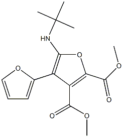 [2,3-Bifuran]-4,5-dicarboxylic  acid,  2-[(1,1-dimethylethyl)amino]-,  dimethyl  ester  (9CI) Struktur