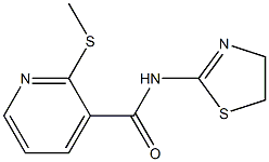 3-Pyridinecarboxamide,N-(4,5-dihydro-2-thiazolyl)-2-(methylthio)-(9CI) Struktur