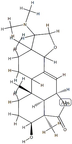 (9ξ,13ξ)-17β-Dimethylamino-3β,6β-dihydroxy-4-methyl-15-oxa-5α-androst-7-ene-4β-carboxylic acid γ-lactone,74991-71-2,结构式