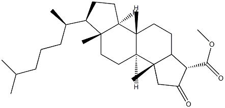 2-Oxo-A-norcholestane-3α-carboxylic acid methyl ester Structure