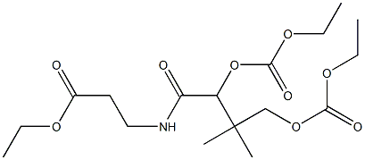 N-[2,4-Bis(ethoxycarbonyloxy)-3,3-dimethylbutyryl]-β-alanine ethyl ester 结构式