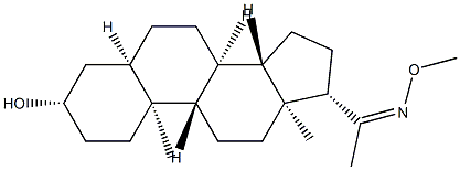 3β-Hydroxy-5β-pregnan-20-one (O-methyl oxime) 结构式