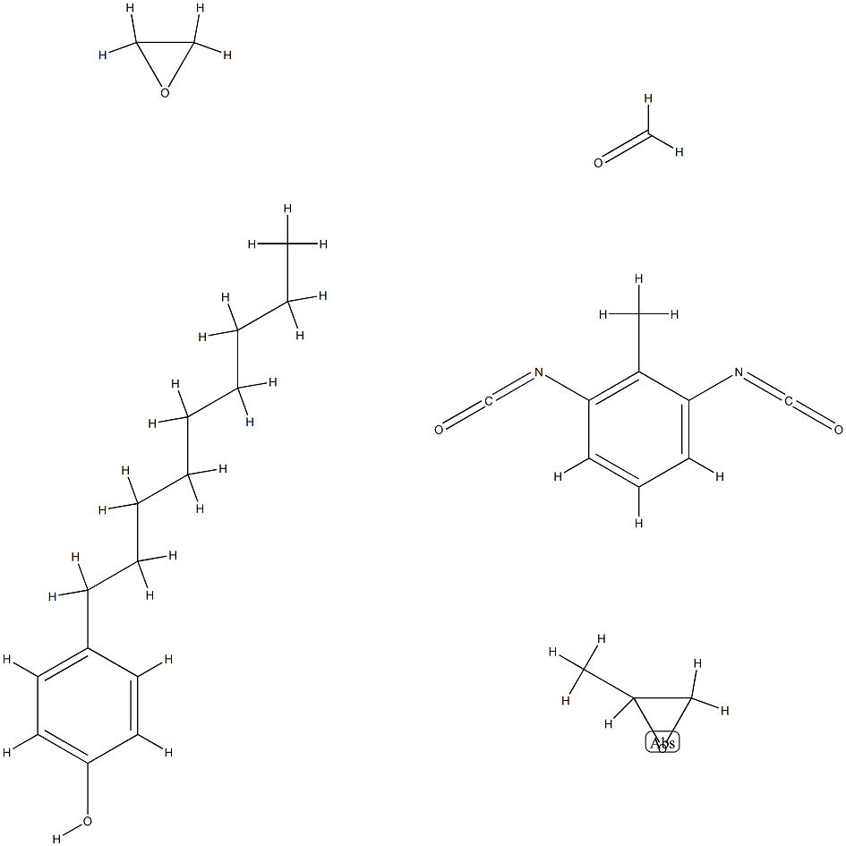 Formaldehyde, polymer with 1,3-diisocyanatomethylbenzene, methyloxirane, 4-nonylphenol and oxirane Struktur