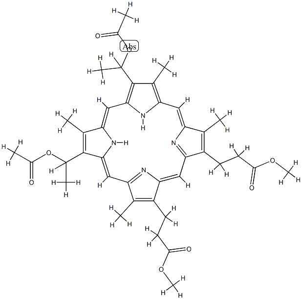 2,4-diacetylhematoporphyrin dimethyl ester,75162-60-6,结构式