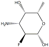 beta-L-Galactopyranose, 3-amino-2,3,6-trideoxy-2-fluoro- (9CI) Structure