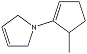 1H-Pyrrole,2,5-dihydro-1-(5-methyl-1-cyclopenten-1-yl)-(9CI) Struktur