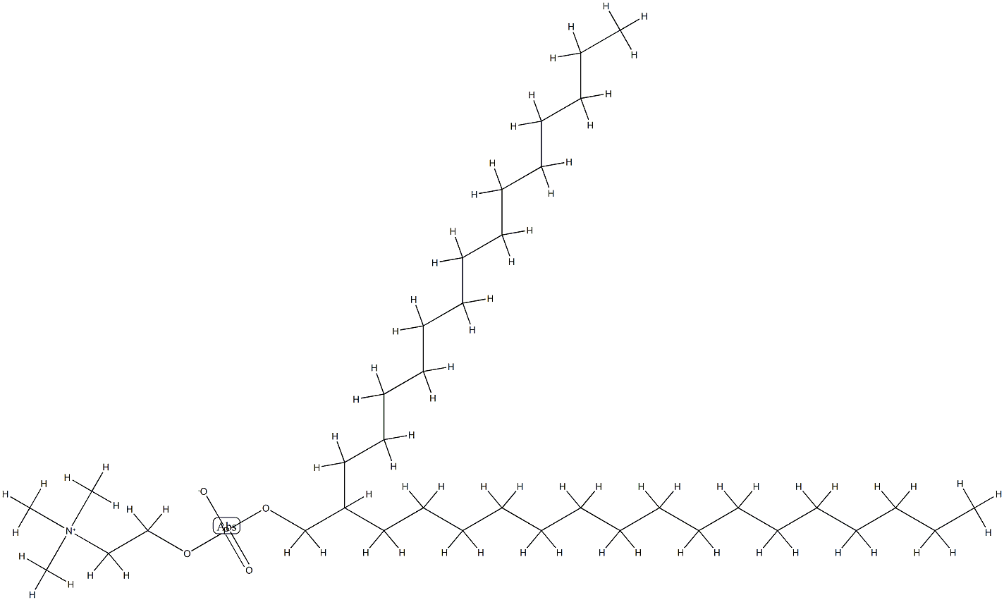 2-tetradecyloctadecano(1)phosphocholine Structure