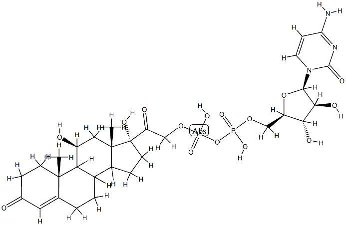 1 beta-D-arabinofuranosylcytosine-5'-diphosphate cortisol 结构式