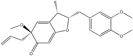 (2S)-2β-[(3,4-Dimethoxyphenyl)methyl]-3,5-dihydro-5α-methoxy-3β-methyl-5-(2-propenyl)-6(2H)-benzofuranone Struktur