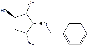 1,2,4-Cyclopentanetriol, 3-(phenylmethoxy)-, (1R,2S,3R,4R)-rel- (9CI) Structure
