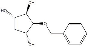 1,2,4-Cyclopentanetriol, 3-(phenylmethoxy)-, (1R,2S,3R,4S)-rel- (9CI) Structure