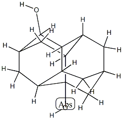 Decahydro-3,5,1,7-[1,2,3,4]butanetetrylnaphthalene-1,6-diol 结构式