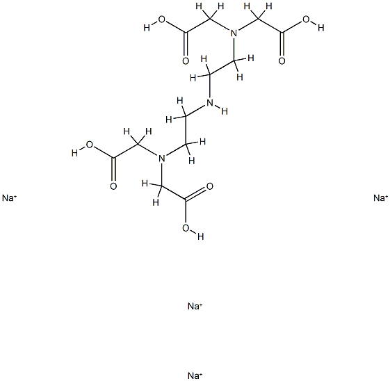 Glycine, N,N-(iminodi-2,1-ethanediyl)bisN-(carboxymethyl)-, tetrasodium salt Struktur